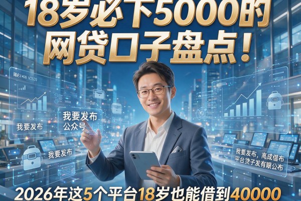 18岁必下5000的网贷口子盘点!2026年这5个平台18岁也能借到40000