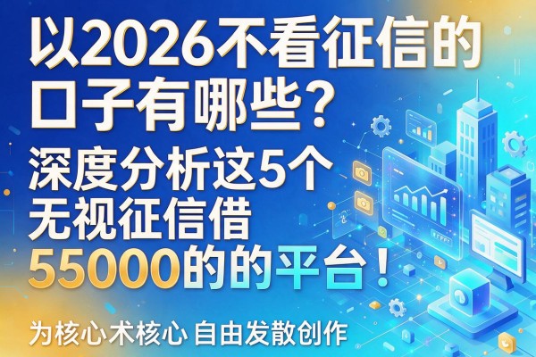 2026不看征信的口子有哪些?深度分析这5个无视征信借5000的平台!