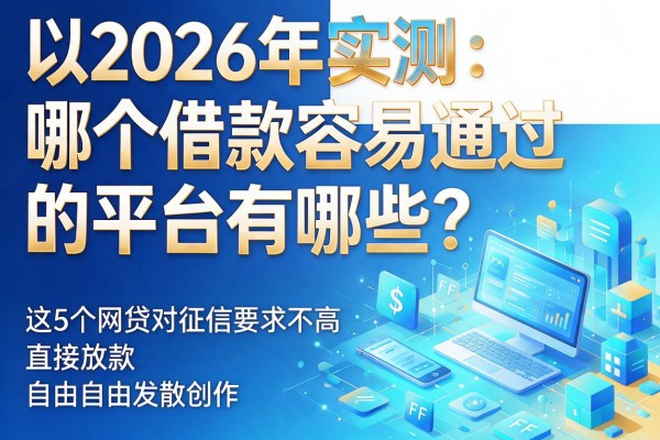 2026年实测：哪个借款容易通过的平台有哪些？这5个网贷对征信要求不高直接放款