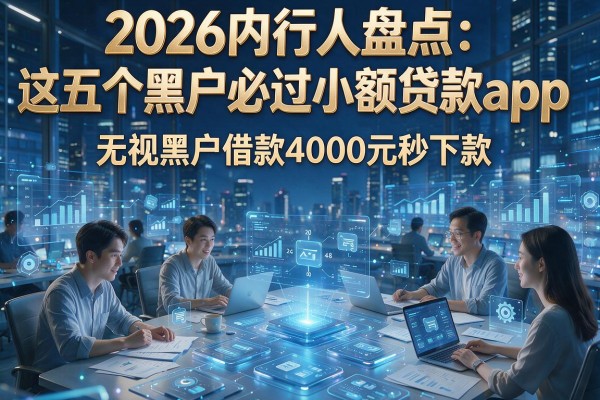2026内行人盘点:这五个黑户必过小额贷款app,无视黑户借款4000元秒下款!