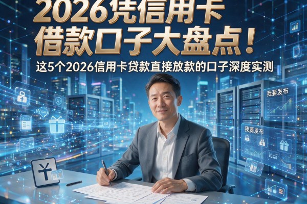 2026凭信用卡借款口子大盘点！这5个2026信用卡贷款直接放款的口子深度实测