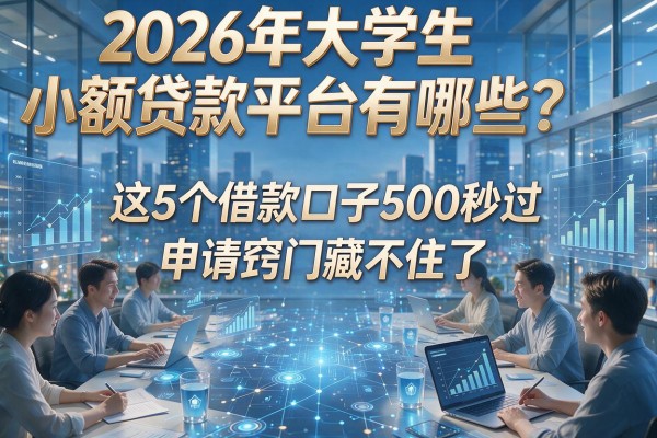 2026年大学生小额贷款平台有哪些?这5个借款口子500秒过,申请窍门藏不住了!