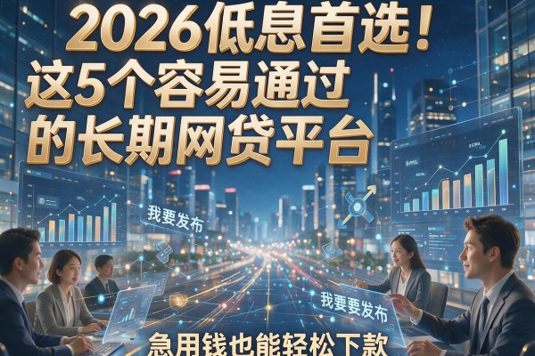 2026低息首选!这5个容易通过的长期网贷平台,急用钱也能轻松下款!