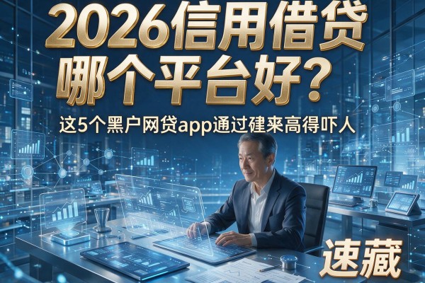 2026信用借贷哪个平台好？这5个黑户网贷app通过率高得吓人，速藏！