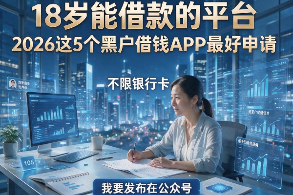 18岁能借款的平台不限银行卡，2026这5个黑户借钱APP最好申请！
