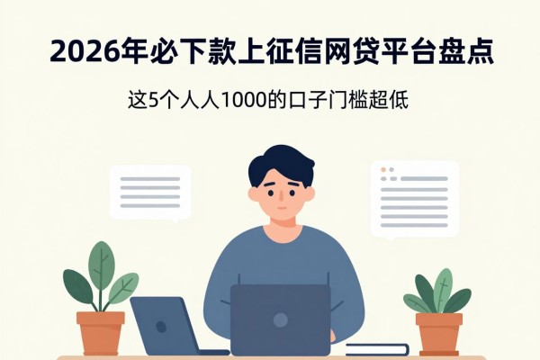 2026年必下款的上征信网贷平台盘点，这5个人人1000的口子门槛超低！