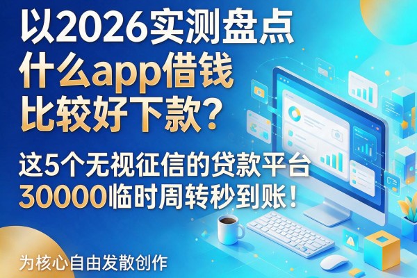 2026实测盘点:什么app借钱比较好下款?这5个无视征信的贷款平台,30000临时周转秒到账!