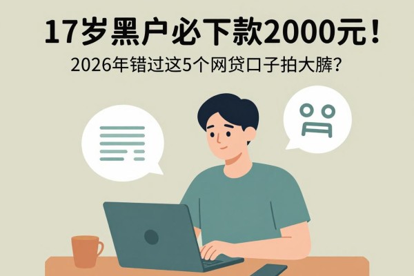 17岁黑户必下款2000元！2026年错过这5个网贷口子拍大腿