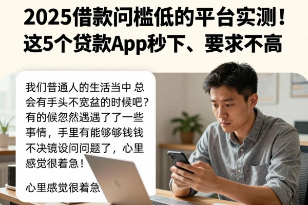 2025借款门槛低的平台实测!这5个贷款app秒下、要求不高