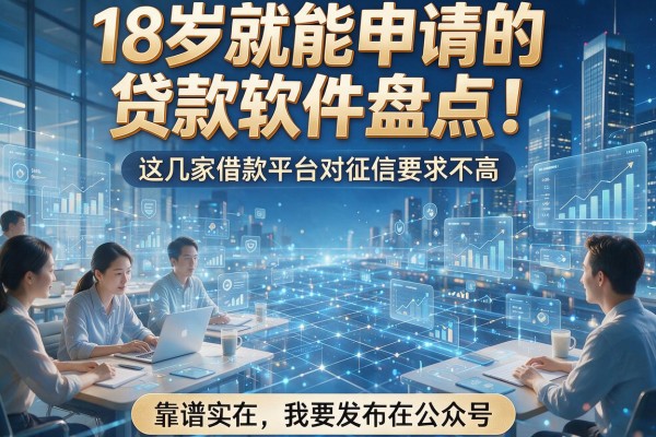 18岁就能申请的贷款软件盘点!这几家借款平台对征信要求不高,靠谱实在