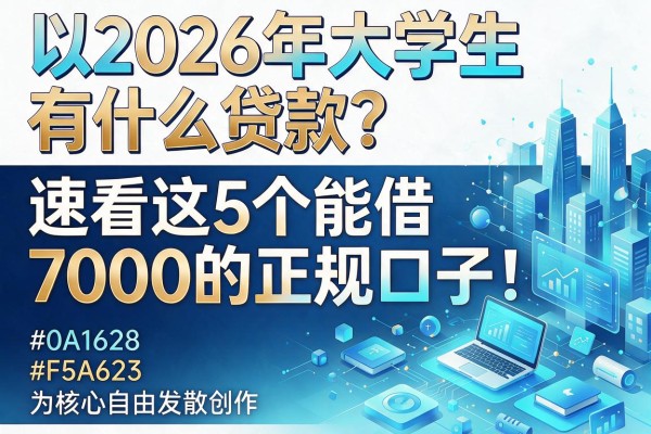 2026年大学生有什么贷款？速看这5个能借7000的正规口子！