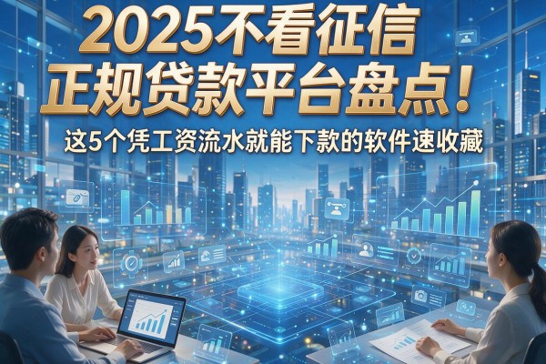2025不看征信正规贷款平台盘点!这5个凭工资流水就能下款的软件速收藏