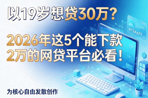 19岁想贷30万？2026年这5个能下款2万的网贷平台必看！