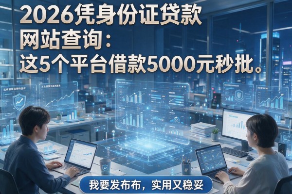2026凭身份证贷款网站查询:这5个平台借款5000元秒批,实用又稳妥!