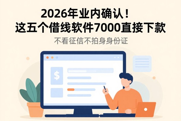 2026年业内确认!这五个借钱软件7000直接下款,不看征信不拍身份证
