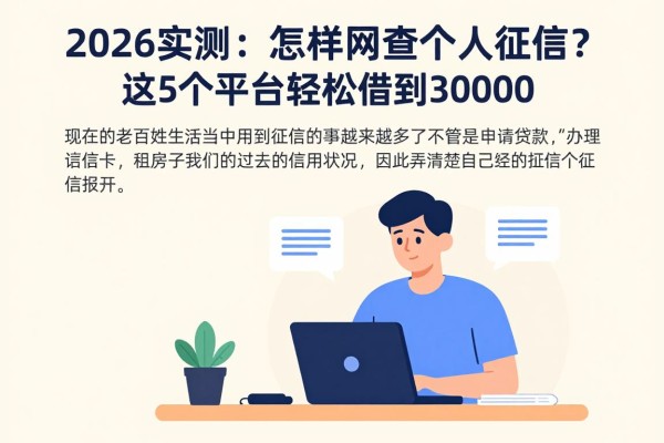 2026实测：怎样网查个人征信？这5个平台轻松借到30000