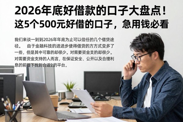 2026年底好借款的口子大盘点!这5个500元好借的口子,急用钱必看