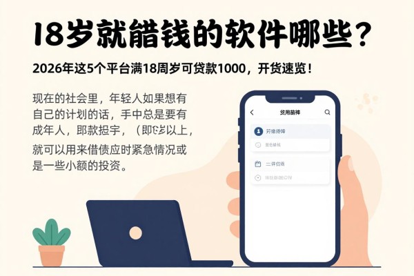 18岁就能借钱的软件有哪些?2026年这5个平台满18周岁可贷款1000,干货速览!