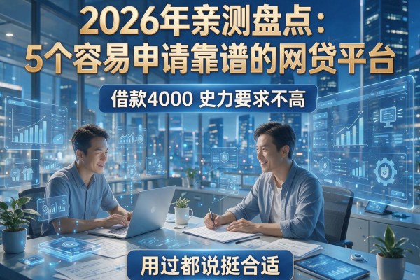 2026年亲测盘点：5个容易申请靠谱的网贷平台，借款4000要求不高，用过都说挺合适！