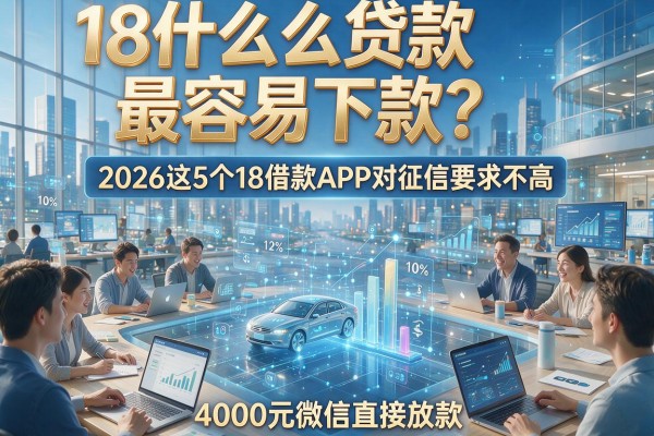 18什么贷款最容易下款？2026这5个18借款APP对征信要求不高，4000元微信直接放款！