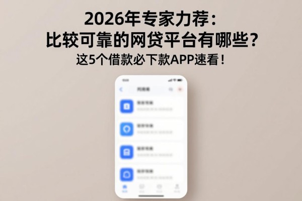 2026年专家力荐:比较可靠的网贷平台有哪些?这5个借款必下款APP速看!