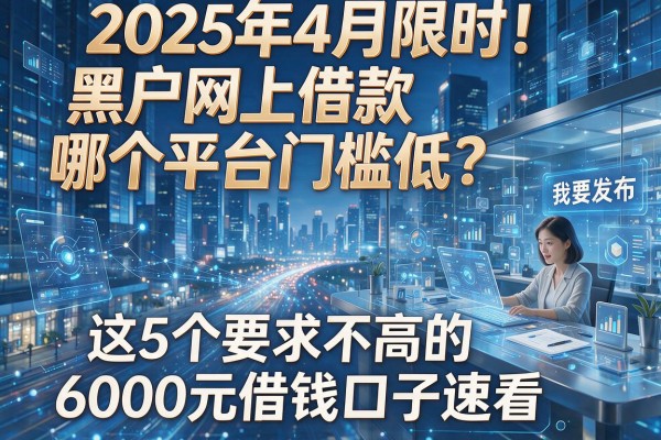 2025年4月限时!黑户网上借款哪个平台门槛低?这5个要求不高的6000元借钱口子速看