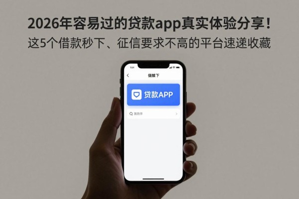 2026年容易过的贷款app真实体验分享!这5个借款秒下、征信要求不高的平台速速收藏