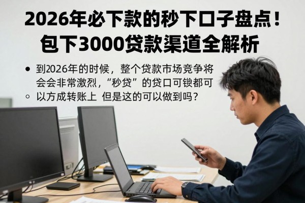 2026年必下款的秒下口子盘点!包下3000贷款渠道全解析