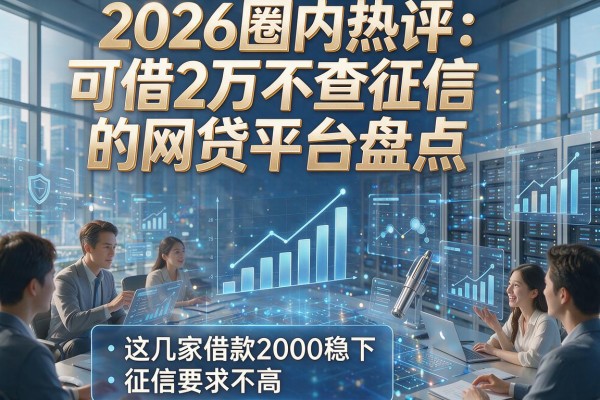 2026圈内热评:可借2万不查征信的网贷平台盘点,这几家借款2000稳下、征信要求不高!