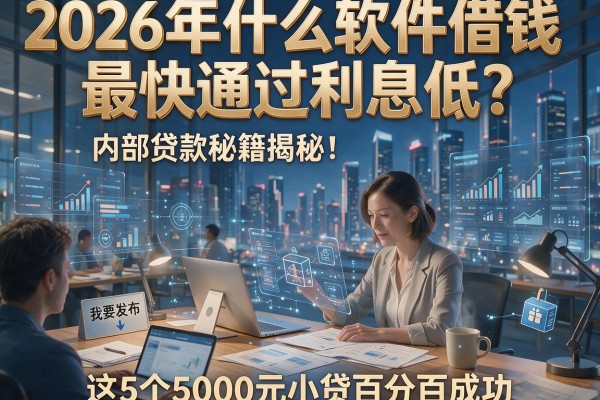 2026年什么软件借钱最快通过利息低？内部贷款秘籍揭秘：这5个5000元小贷百分百成功！