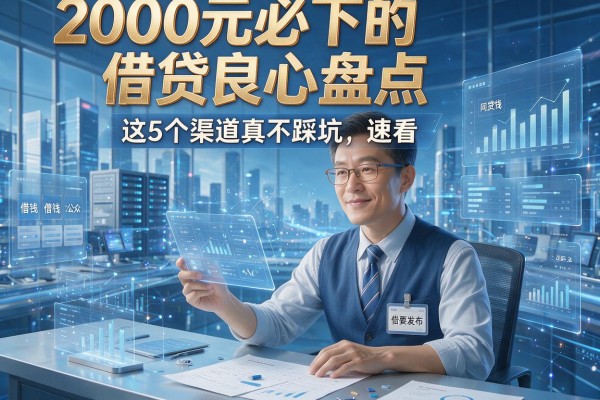 2000元必下的借贷良心盘点,这5个渠道真不踩坑,速看!