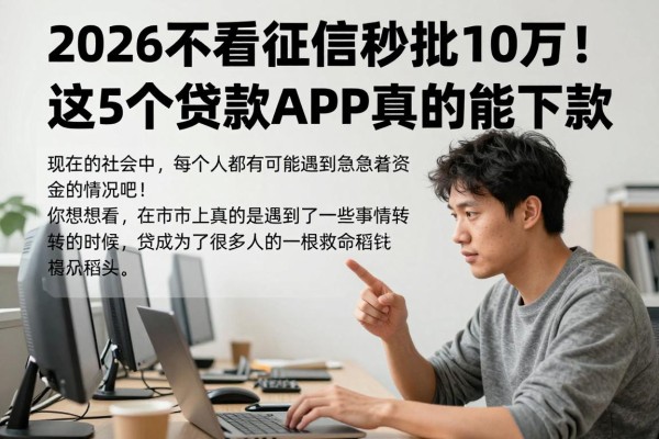 2026不看征信秒批10万!这5个贷款APP真的能下款