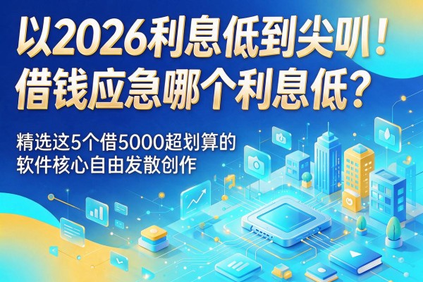 2026利息低到尖叫！借钱应急哪个利息低？精选这5个借5000超划算的软件