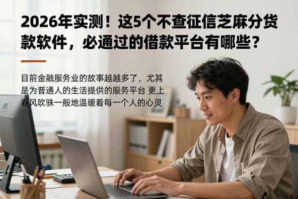 2026年实测！这5个不查征信芝麻分贷款软件，必通过的借款平台有哪些？
