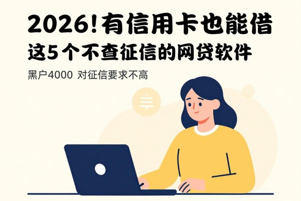 2026官方公布！黑户有信用卡也能借，这5个不查征信的网贷软件，借款4000对征信要求不高