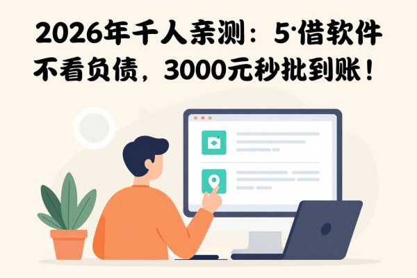 2026年千人亲测:这5个借款软件不看负债,3000元秒批到账!