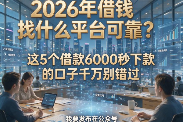 2026年借钱找什么平台可靠？这5个借款6000秒下款的口子千万别错过