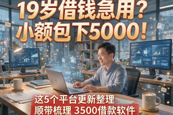 19岁借钱急用?小额包下5000!这5个平台更新整理,顺带梳理3500借款软件
