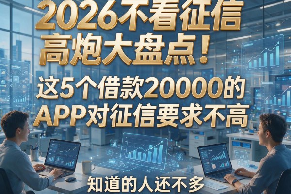 2026不看征信高炮大盘点！这5个借款20000的APP对征信要求不高，知道的人还不多