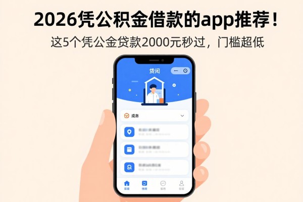 2026凭公积金借款的app推荐！这5个凭公积金贷款2000元秒过，门槛超低