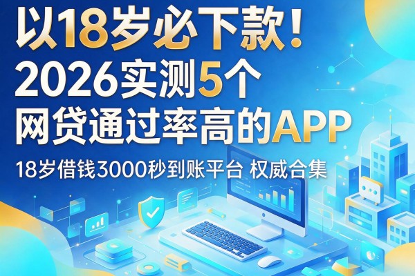 18岁必下款!2026实测5个网贷通过率高的APP,18岁借钱3000秒到账平台权威合集