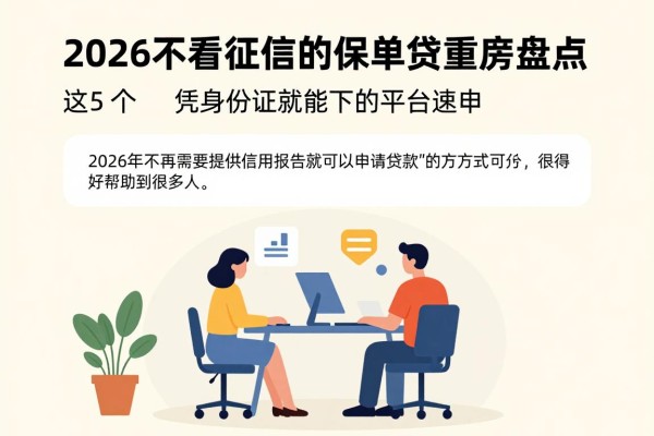 2026不看征信的保单贷重磅盘点！这5个凭身份证就能下的平台速申