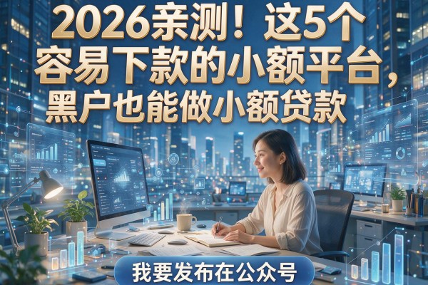 2026亲测!这5个容易下款的小额平台,黑户也能做小额贷款