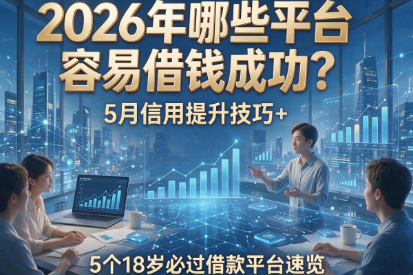 2026年哪些平台容易借钱成功？5月信用提升技巧+5个18岁必过借款平台速览