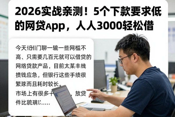 2026实战亲测!5个下款要求低的网贷App,人人3000轻松借