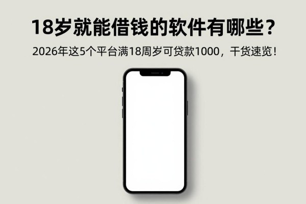 18岁就能借钱的软件有哪些?2026年这5个平台满18周岁可贷款1000,干货速览!