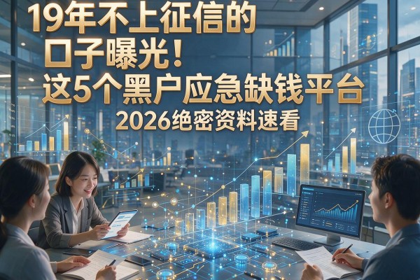 19年不上征信的口子曝光！这5个黑户应急缺钱平台2026绝密资料速看