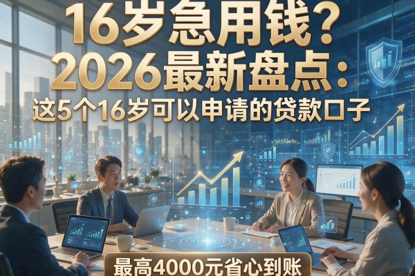 16岁急用钱?2026最新盘点:这5个16岁可以申请的贷款口子,最高4000元省心到账!
