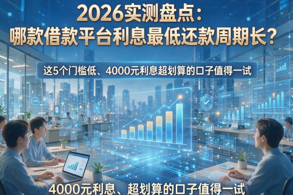 2026实测盘点:哪款借款平台利息最低还款周期长?这5个门槛低、4000元利息超划算的口子值得一试