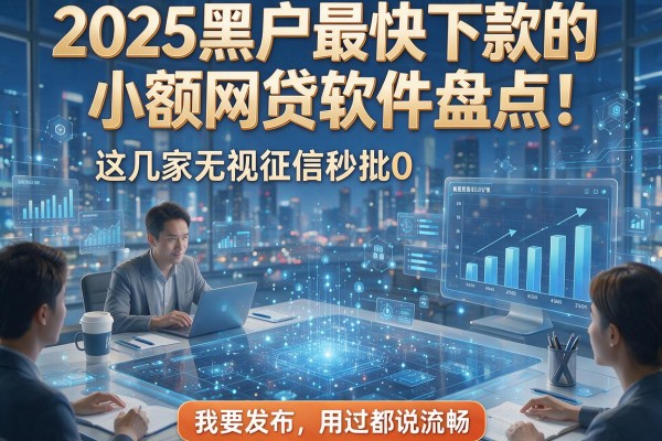 2025黑户最快下款的小额网贷软件盘点!这几家无视征信秒批0,用过都说流畅